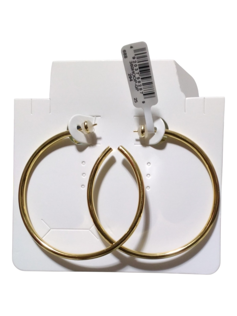 Aqua Gold Hoop Earrings - Classic Large Hoop -60x3mm